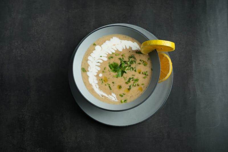 Lentil and turmeric soup with warm spices and lemon